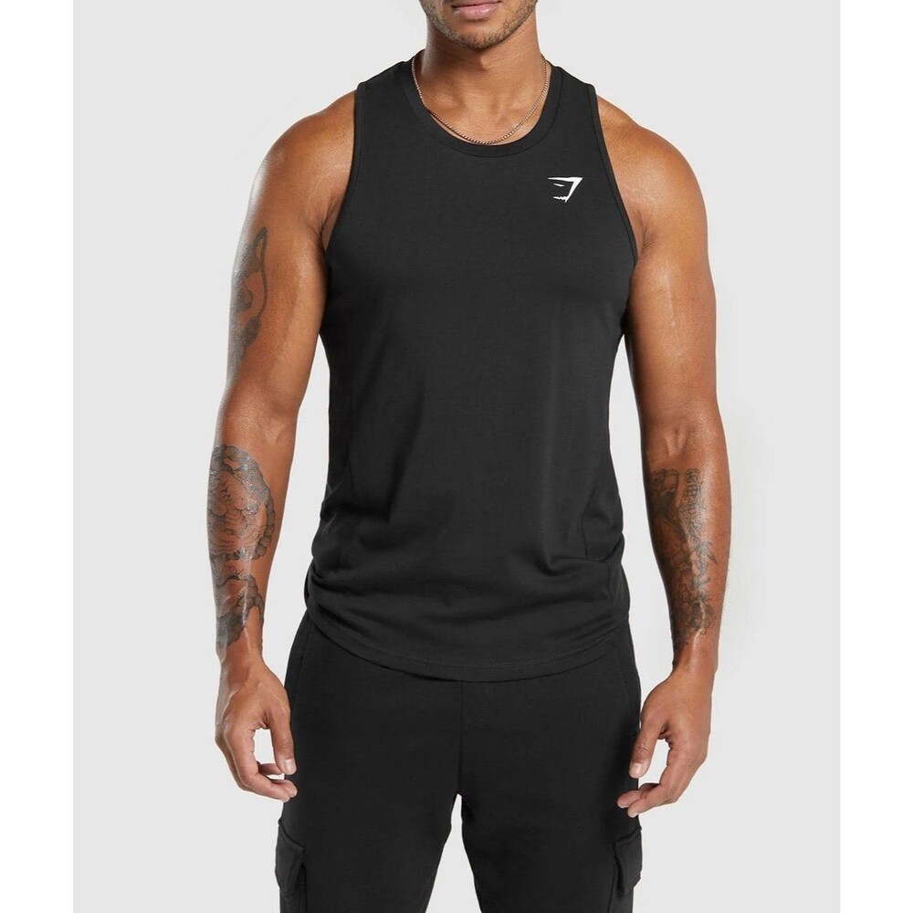 Gymshark Arrival Tank Top Black Men’s Small Athletic Gym Workout Shirt